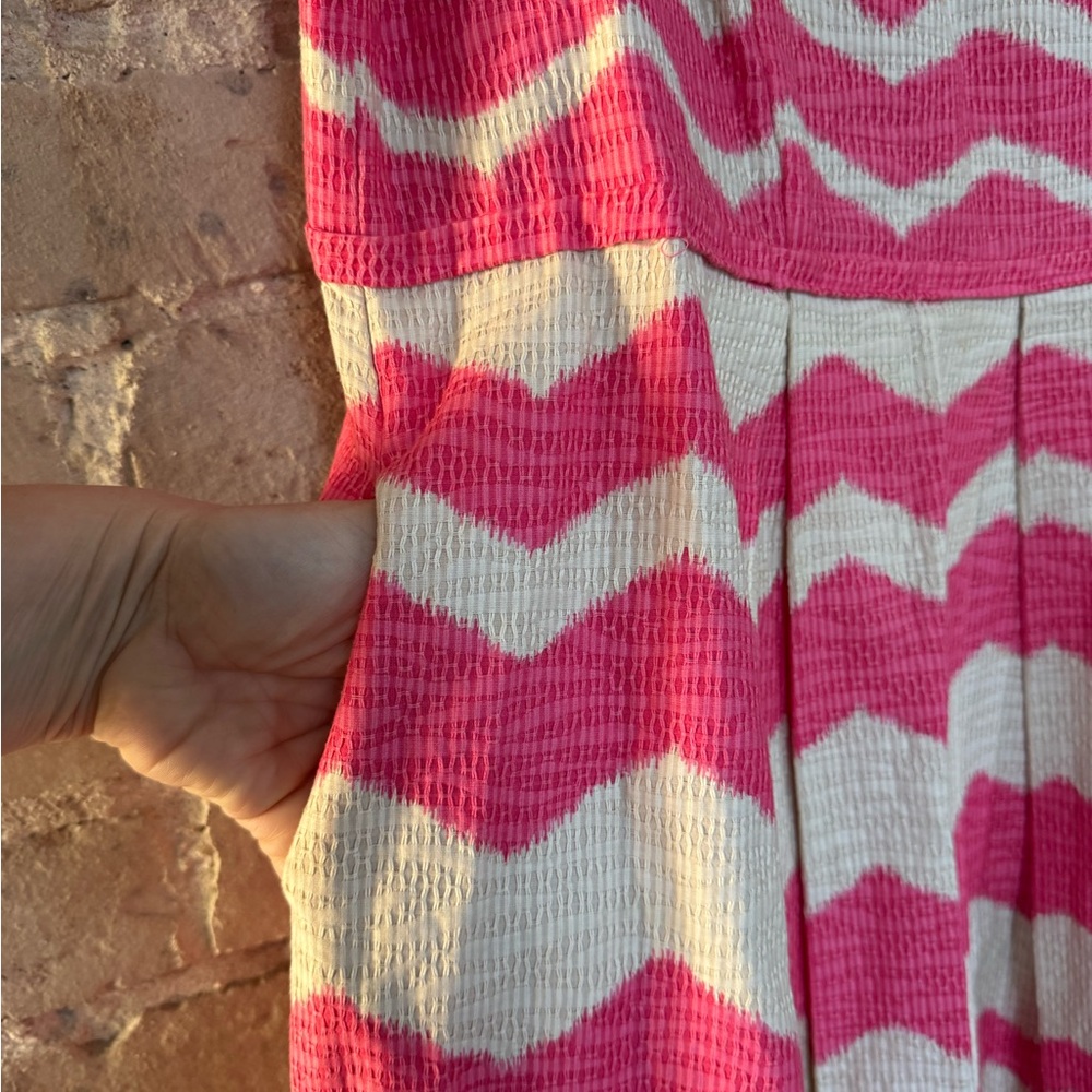 Taylor Pink and Cream Textured Dress - Picture 7 of 7